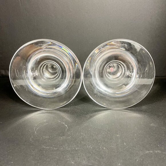 Val St Lambert Ingo Crystal Candlestick Holders set of 2 - Picture 4 of 6